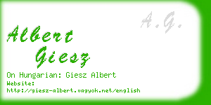 albert giesz business card